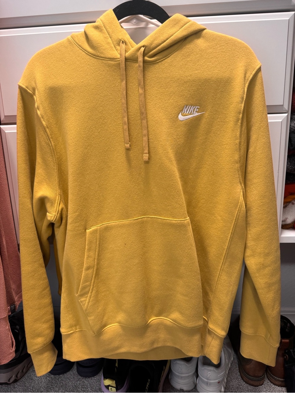 Nike Mustard Yellow Pullover Hoodie